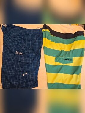 Quiksilver and Billabong Men’s Swim Board Shorts Size 31/32